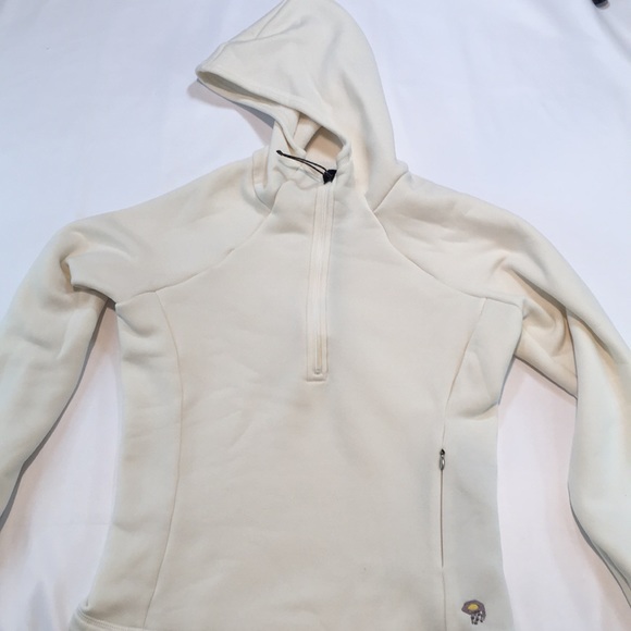 Mountain Hardwear fleece hooded in stone pullover - Picture 3 of 7